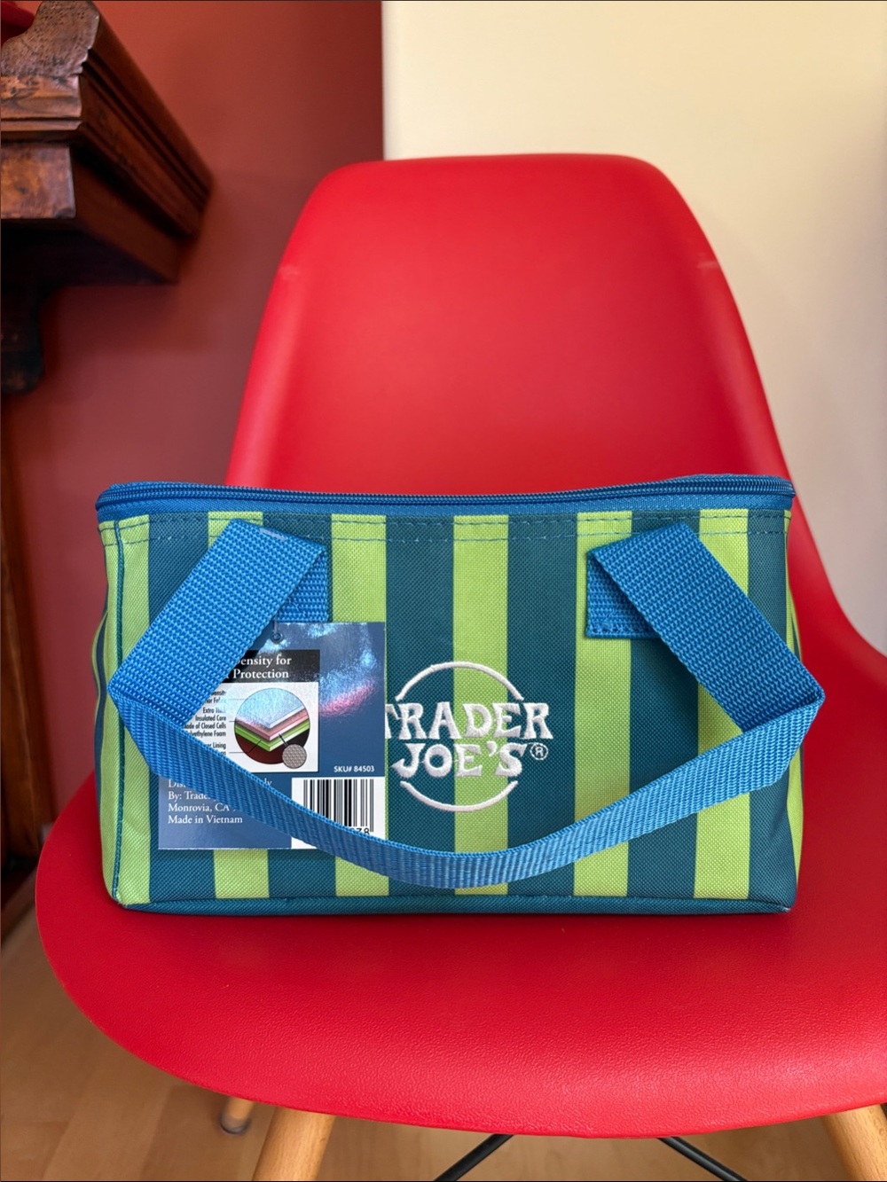 Trader Joe's Green Stripe Insulated Lunch Tote